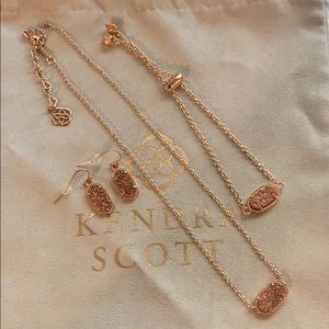 Kendra Scott Rose Gold Drusy Set